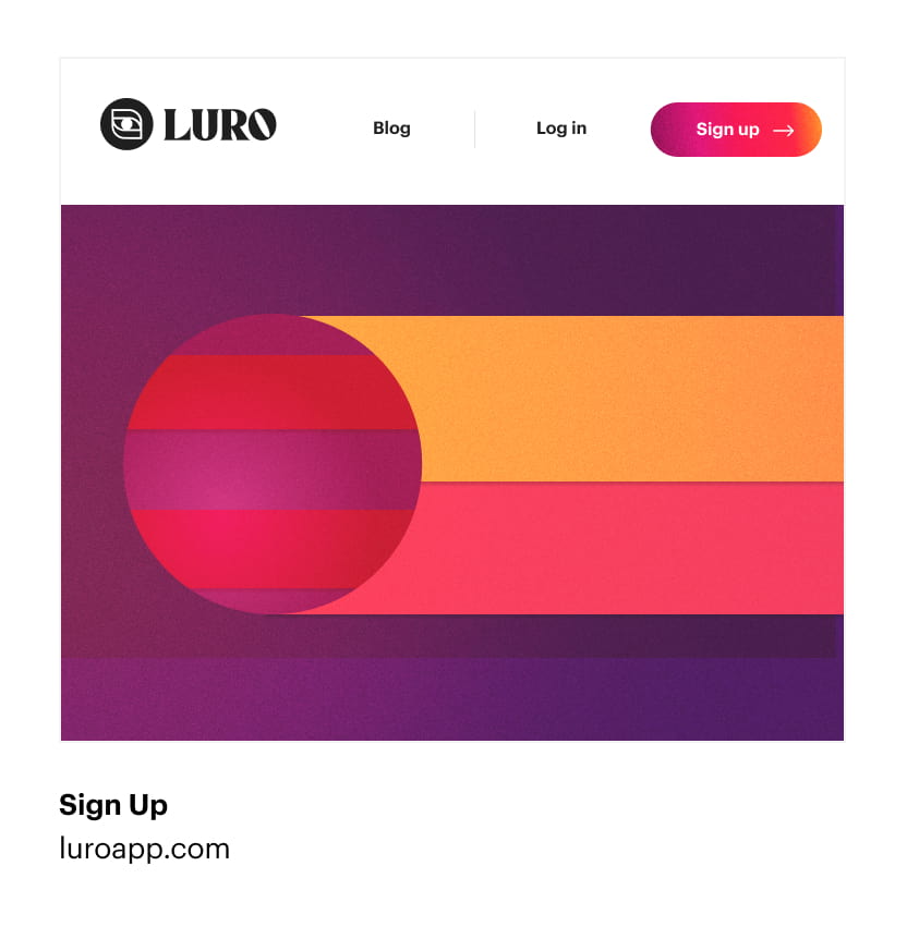 Luro page screenshot